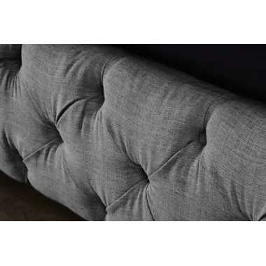 Invicta Łóżko PARIS naturalny szary len 180 x 200cm / 41327