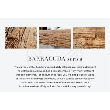 Invicta Stół do jadalni BARRACUDA teak ze szklanym blatem 220cm  / 43342