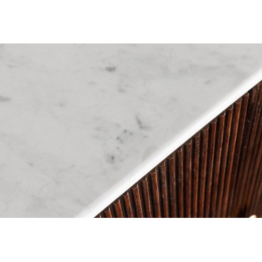 Invicta Szafka RTV GATSBY mango marmur biały 170cm / 45828