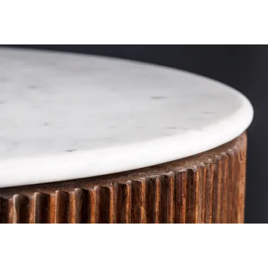 Invicta Szafka RTV GATSBY mango marmur biały 170cm / 45828