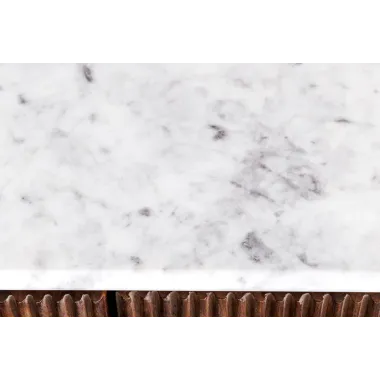 Invicta Szafka RTV GATSBY mango marmur biały 170cm / 45828