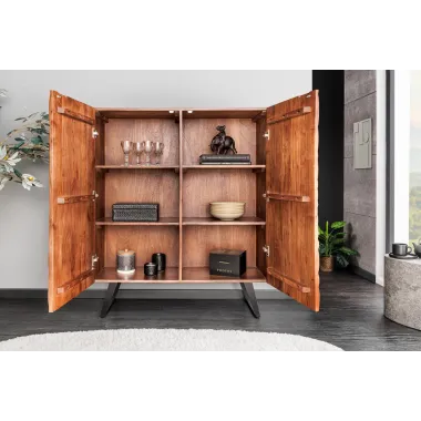 Invicta FLUID Komoda akacja brązowa 3D 100 x 120 x 38cm / 45595