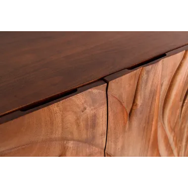 Invicta FLUID Komoda akacja brązowa 3D 100 x 120 x 38cm / 45595