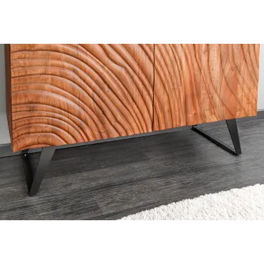 Invicta FLUID Komoda akacja brązowa 3D 100 x 120 x 38cm / 45595