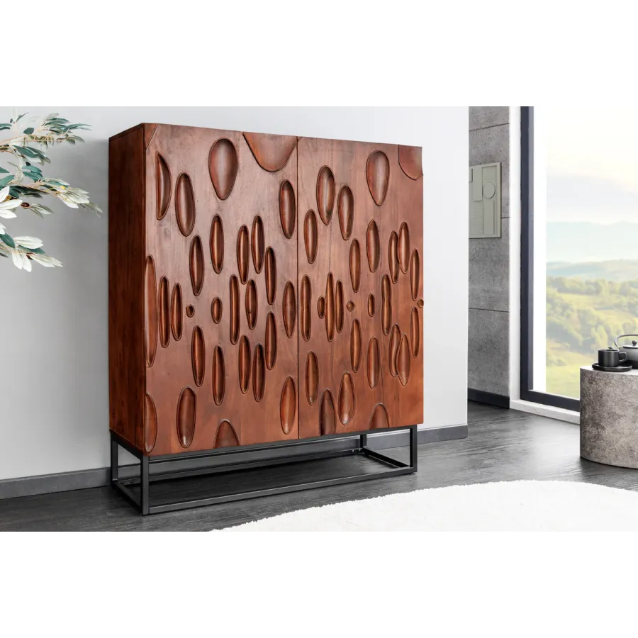 Invicta DUNE Komoda akacja orzechowy brąz 3D 100 x 120 x 38cm / 45598