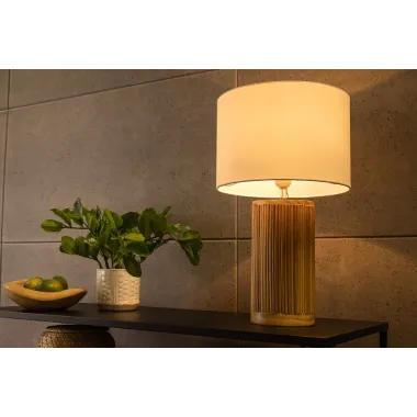 Invicta Lampa stołowa GATSBY drewno wierzbowe sosnowe Ø 50cm / 44496