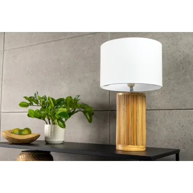 Invicta Lampa stołowa GATSBY drewno wierzbowe sosnowe Ø 50cm / 44496