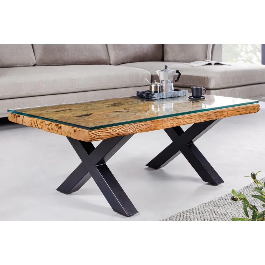 Invicta Stolik kawowy BARRACUDA teak z recyklingu 110cm / 45679