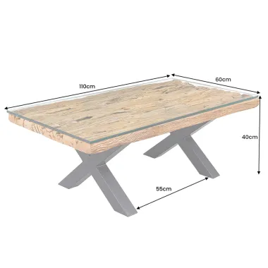 Invicta Stolik kawowy BARRACUDA teak z recyklingu 110cm / 45679