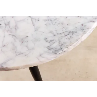 Invicta Stolik kawowy zestaw ADLON akacja biały marmur / 45187