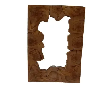 Invicta Lustro ścienne MOSAIK drewno teakowe 90 x 60cm / 44711