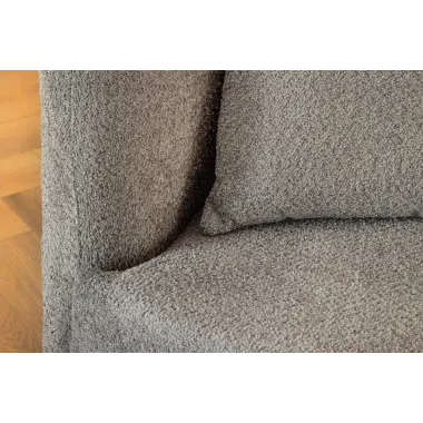 Invicta Sofa ATELIER L 3 osobowa szare bouclé 230cm / 46545