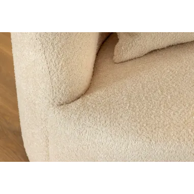 Invicta Sofa ATELIER L 3 osobowa beżowe bouclé 230cm / 46546