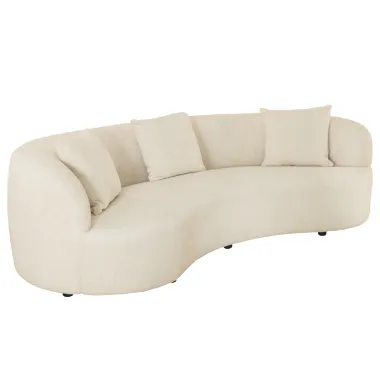 Invicta Sofa ATELIER L 3 osobowa beżowe bouclé 230cm / 46546