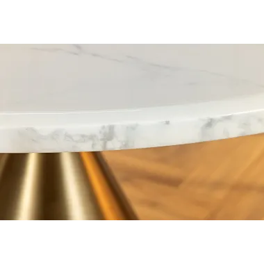 Invicta Stół okrągły ELEGANCIA blat optyka marmuru Ø 130cm / 45898