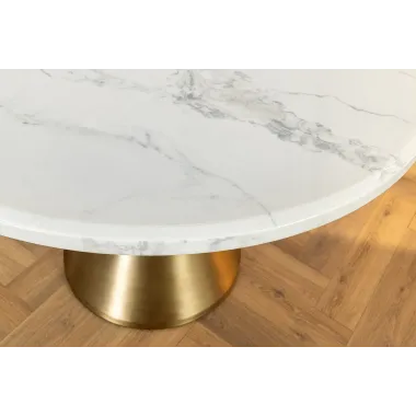 Invicta Stół okrągły ELEGANCIA blat optyka marmuru Ø 130cm / 45898