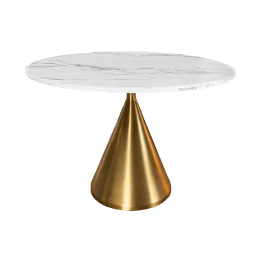 Invicta Stół okrągły ELEGANCIA blat optyka marmuru Ø 130cm / 45898