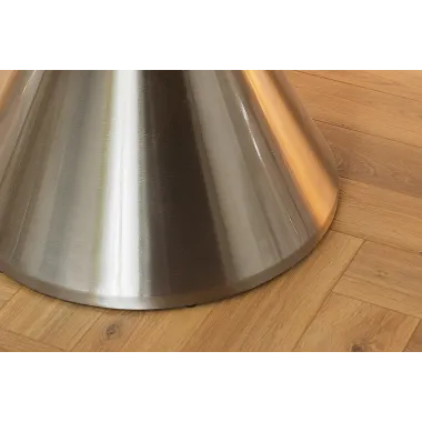 Invicta Stół okrągły ELEGANCIA czarny blat optyka marmuru Ø 130cm / 45899