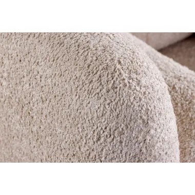 Invicta Sofa tapicerowana ART DECO 3 osobowa beżowe bouclé 200cm / 44509