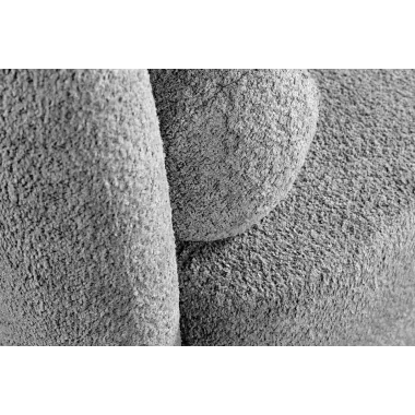 Invicta Sofa tapicerowana ART DECO 3 osobowa szare bouclé 200cm / 44508