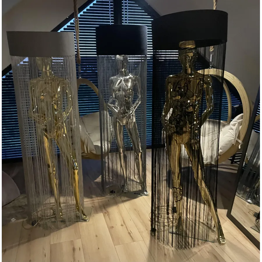 Lampa podłogowa LADY FRINGE z abażurem 180cm