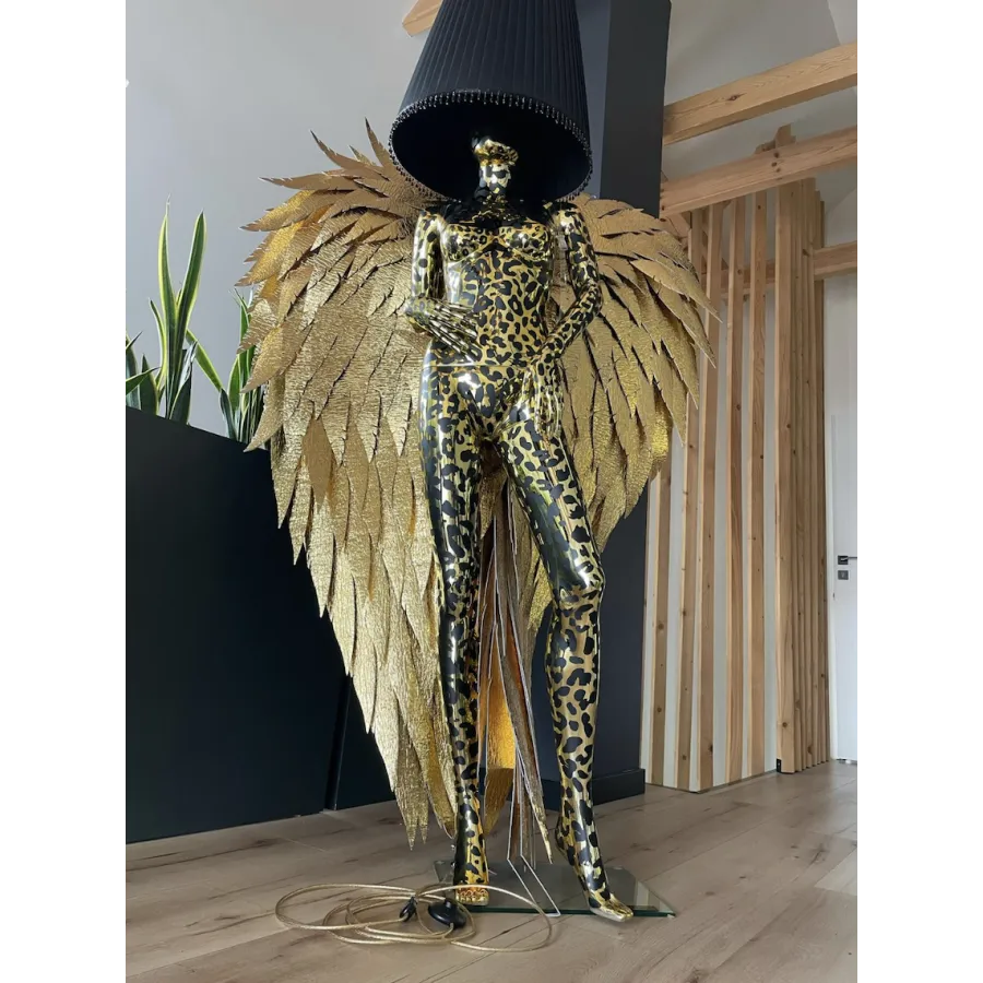 Lampa podłogowa LADY ANGEL PHANTER 2 z abażurem 180cm