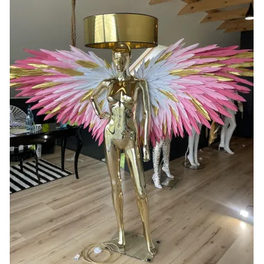 Lampa podłogowa LADY ANGEL GOLD & GREEN 180cm