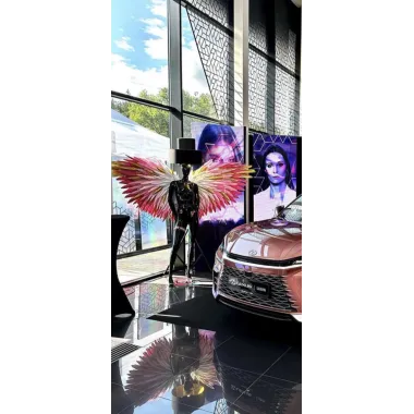 Lampa podłogowa LADY ANGEL GOLD & WHITE 180cm