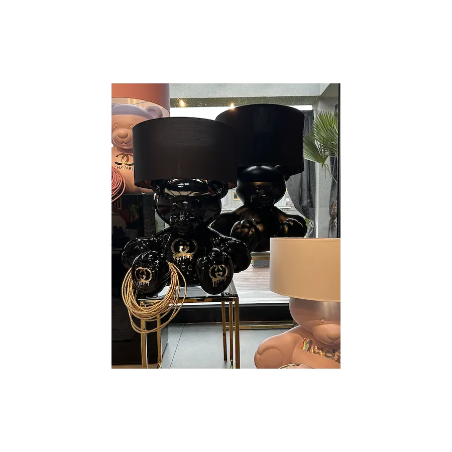Lampa stołowa BEAR BLACK LOGO z abażurem 75cm
