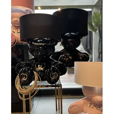 Lampa stołowa BEAR PINK LOGO z abażurem 75cm