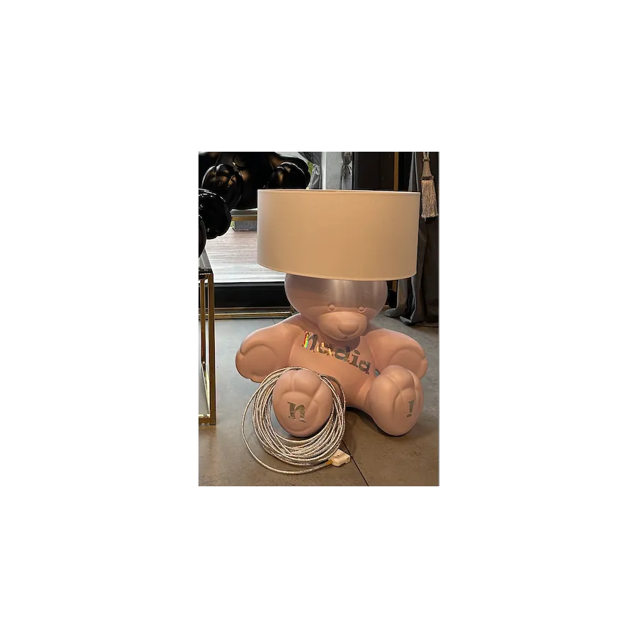 Lampa stołowa BEAR PINK LOGO z abażurem 75cm
