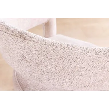 Invicta Krzesło BOUTIQUE beżowa tkanina strukturalna ze złotymi nogami / 45923