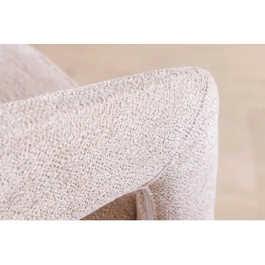 Invicta Krzesło BOUTIQUE beżowa tkanina strukturalna ze złotymi nogami / 45923