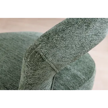 Invicta  Krzesło BOUTIQUE Zielone tkanina strukturalna ze złotymi nogami / 45924