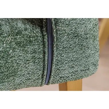 Invicta  Krzesło BOUTIQUE Zielone tkanina strukturalna ze złotymi nogami / 45924