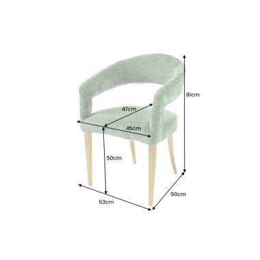 Invicta  Krzesło BOUTIQUE Zielone tkanina strukturalna ze złotymi nogami / 45924