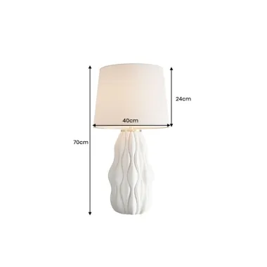 Invicta Lampa stołowa ELEGANCIA biała ceramiczna 65cm /  46011