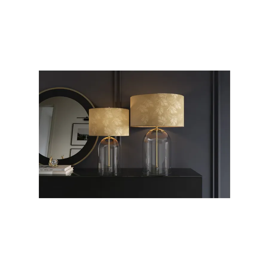 Invicta Lampa stołowa CLASSICO klosz biało złoty 55cm / 46013