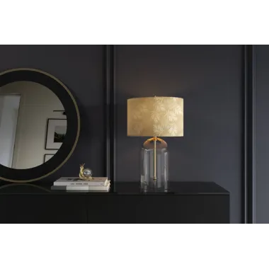 Invicta Lampa stołowa CLASSICO klosz biało złoty 50cm / 46013