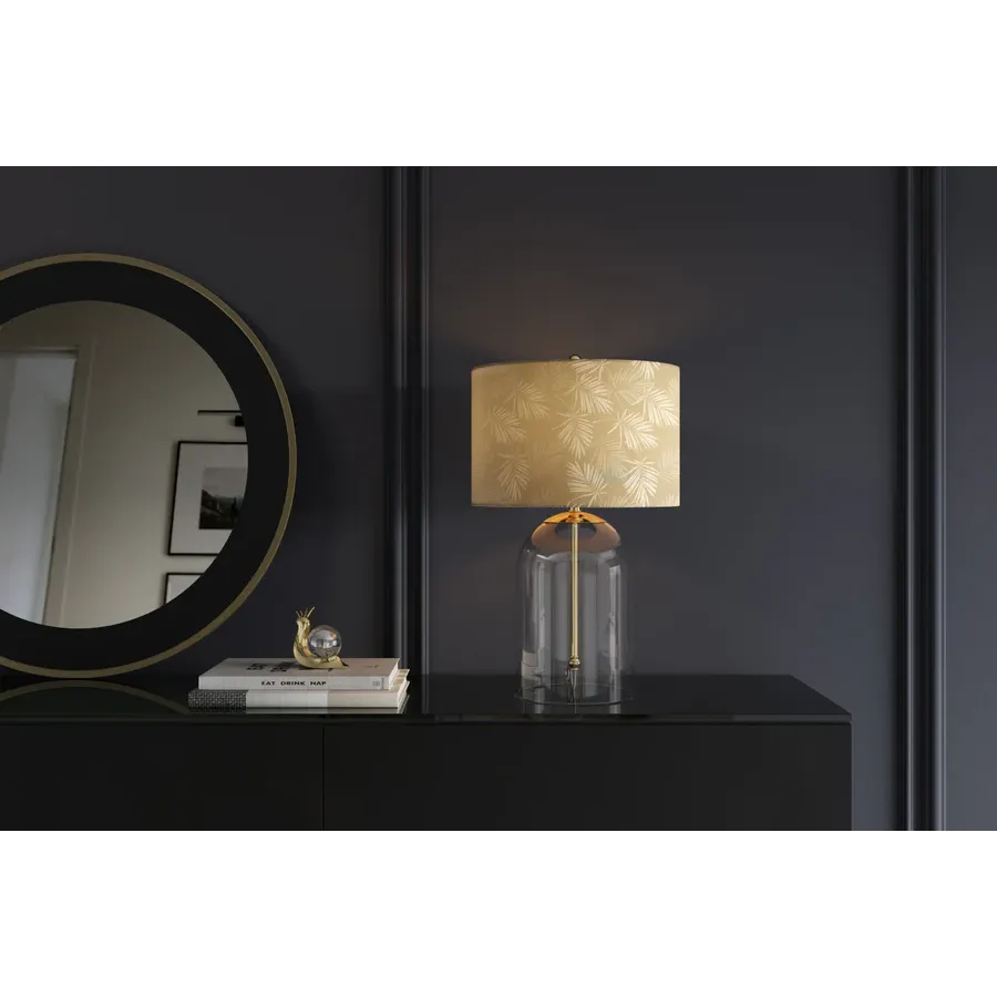 Invicta Lampa stołowa CLASSICO klosz biało złoty 50cm / 46013