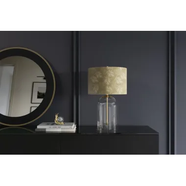 Invicta Lampa stołowa CLASSICO klosz biało złoty 50cm / 46013