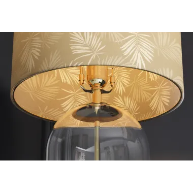 Invicta Lampa stołowa CLASSICO klosz biało złoty 50cm / 46013