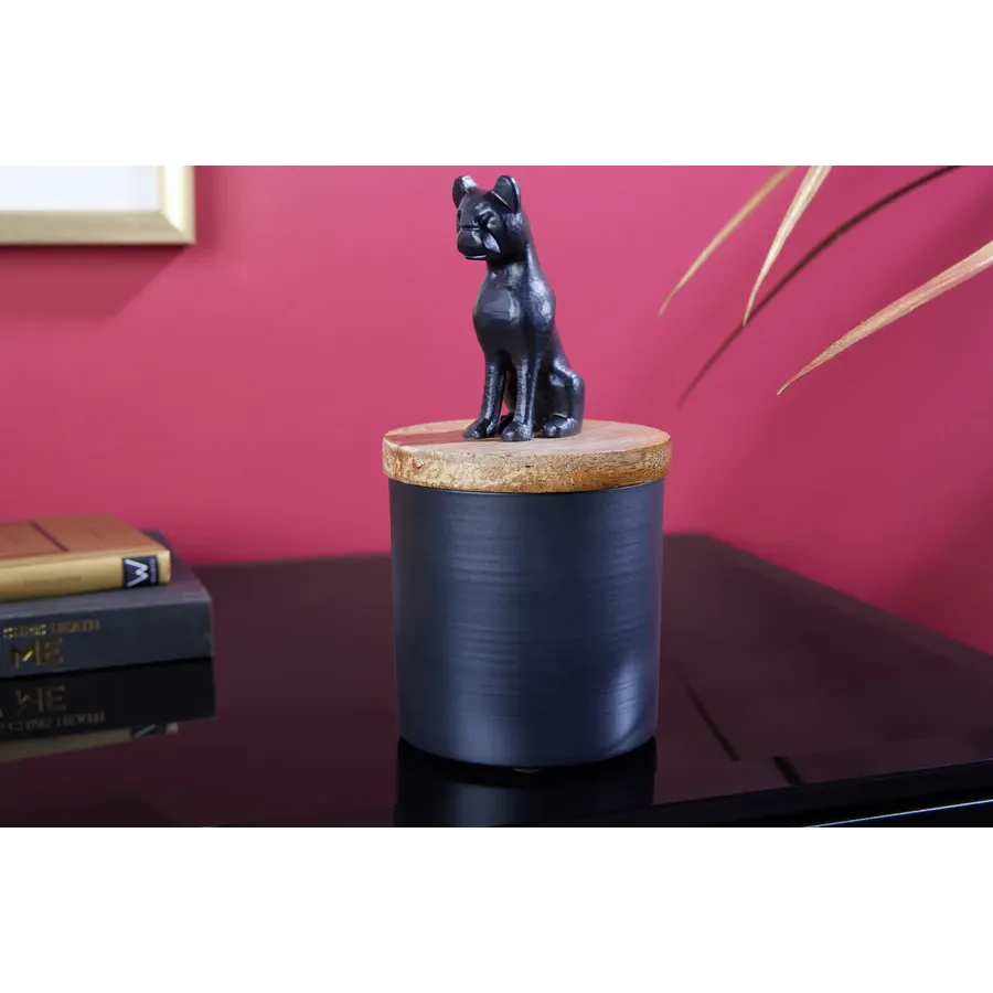 Invicta rzeźbiarska PANTHER czarne żelazo drewno mango naturalne 20cm / 43949