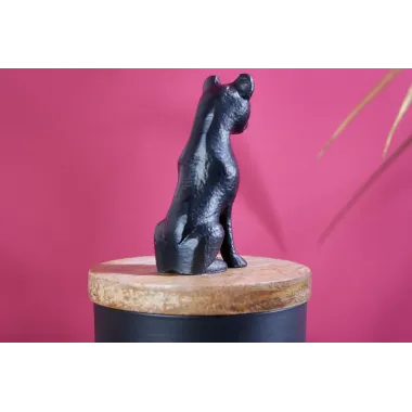 Invicta rzeźbiarska PANTHER czarne żelazo drewno mango naturalne 20cm / 43949