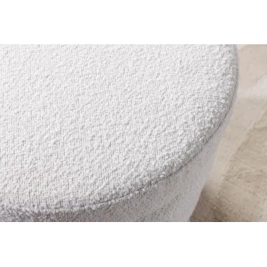 Invicta Ławka do siedzenia VOQUE kremowo-białe bouclé 115cm / 43387