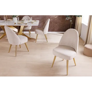 Invicta Krzesło MIA CASA sznurkowe beżowe metalowe nogi 47cm / 45926