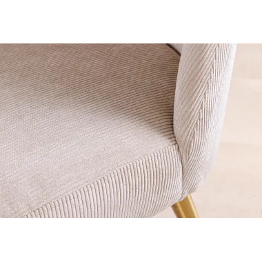 Invicta Krzesło MIA CASA sznurkowe beżowe metalowe nogi 47cm / 45926