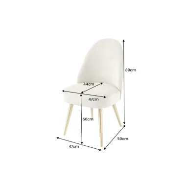 Invicta Krzesło MIA CASA sznurkowe beżowe metalowe nogi 47cm / 45926