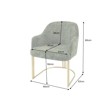 Invicta Krzesło EXTRAVAGANCIA ciemnozielone z podłokietnikami 60cm / 45928