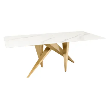 Invicta Stół do jadalni ART LIVING ceramiczny optyka białego marmuru 200cm / 46202